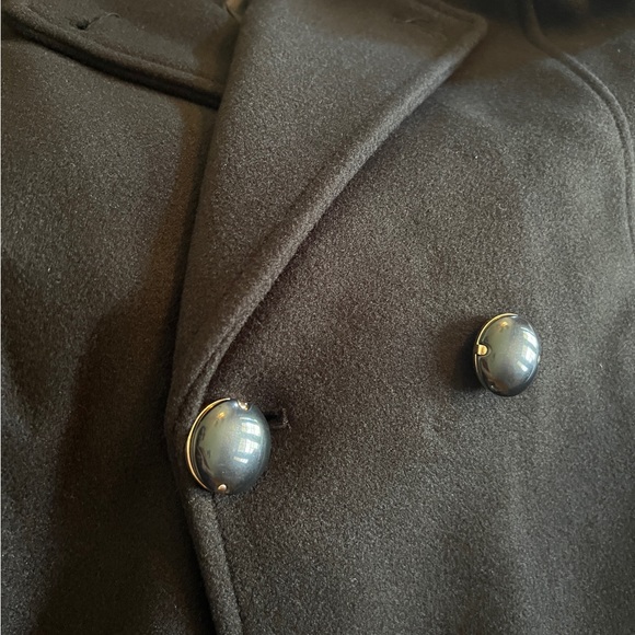 M NEW Aprsfn Women's Elegant Mid-Length Black Wool Blend Trench Coat Winter Fall - Picture 6 of 10